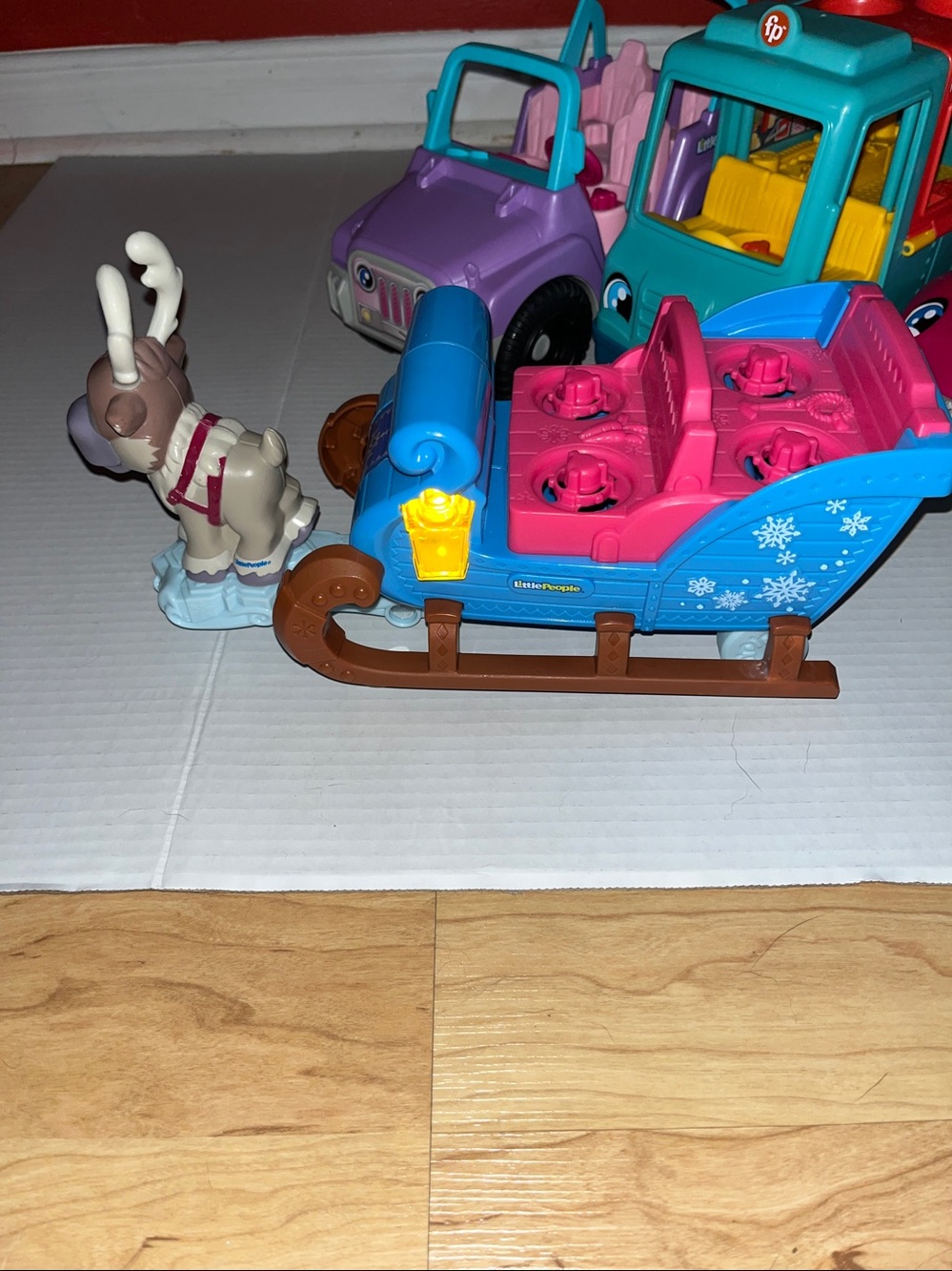 Little people Cars convertible & Jeep Barbie Taco truck 2 Sleigh Frozen Princess - Picture 2 of 16